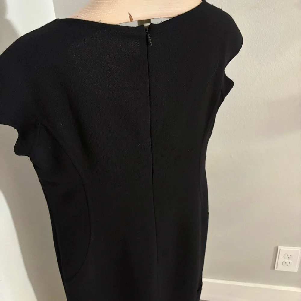 Elegant‎ Black Lace Hem Dress vintage 6